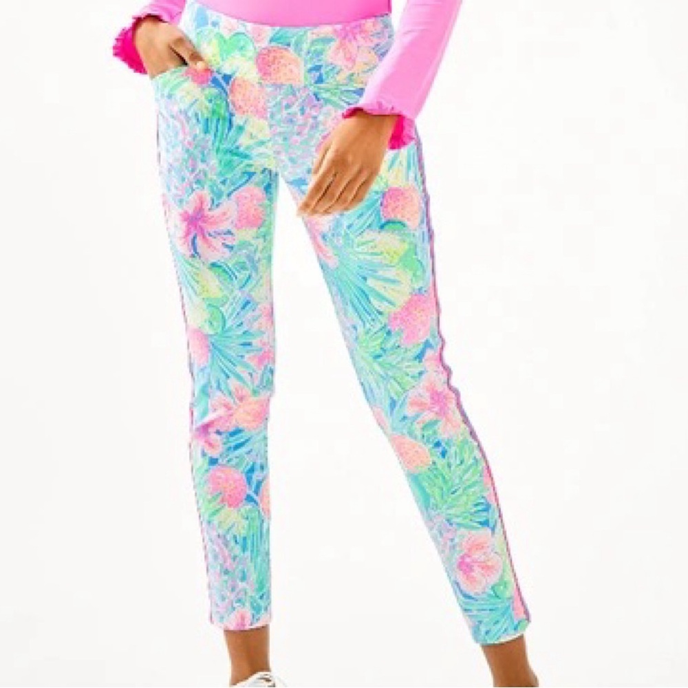 Lilly Pulitzer Pastel Floral Slim Crop Pants